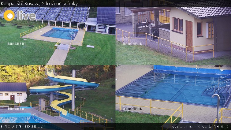 Koupaliště Rusava - Sdružené snímky - 6.10.2026 v 08:00