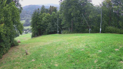 Prostřední část sjezdovky a snowpark