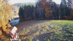 Prostřední část sjezdovky a snowpark