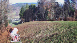 Prostřední část sjezdovky a snowpark