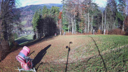 Prostřední část sjezdovky a snowpark