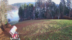 Prostřední část sjezdovky a snowpark