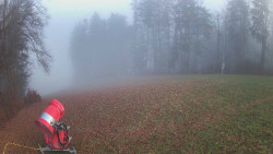 Prostřední část sjezdovky a snowpark