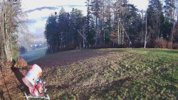 Prostřední část sjezdovky a snowpark