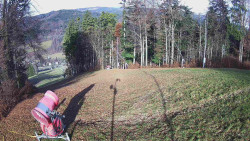 Prostřední část sjezdovky a snowpark