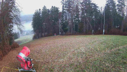 Prostřední část sjezdovky a snowpark