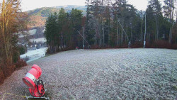 Prostřední část sjezdovky a snowpark