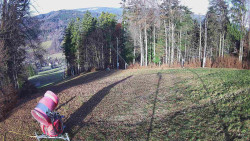 Prostřední část sjezdovky a snowpark