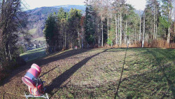 Prostřední část sjezdovky a snowpark