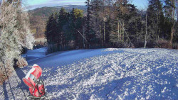 Prostřední část sjezdovky a snowpark