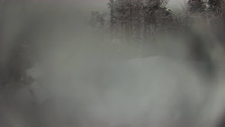 Prostřední část sjezdovky a snowpark