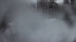 Prostřední část sjezdovky a snowpark