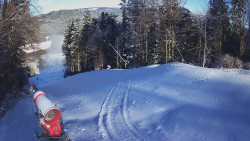 Prostřední část sjezdovky a snowpark