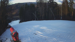 Prostřední část sjezdovky a snowpark