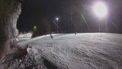 Prostřední část sjezdovky a snowpark