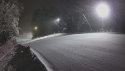 Prostřední část sjezdovky a snowpark