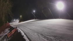 Prostřední část sjezdovky a snowpark