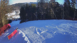 Prostřední část sjezdovky a snowpark