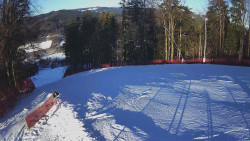 Prostřední část sjezdovky a snowpark