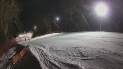 Prostřední část sjezdovky a snowpark
