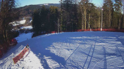 Prostřední část sjezdovky a snowpark