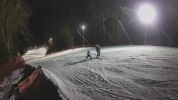 Prostřední část sjezdovky a snowpark