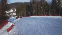 Prostřední část sjezdovky a snowpark