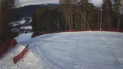 Prostřední část sjezdovky a snowpark