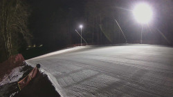 Prostřední část sjezdovky a snowpark