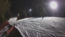 Prostřední část sjezdovky a snowpark