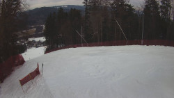 Prostřední část sjezdovky a snowpark
