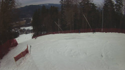 Prostřední část sjezdovky a snowpark