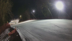 Prostřední část sjezdovky a snowpark