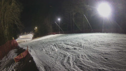 Prostřední část sjezdovky a snowpark