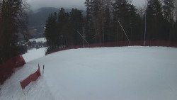 Prostřední část sjezdovky a snowpark