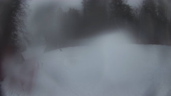 Prostřední část sjezdovky a snowpark