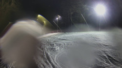 Prostřední část sjezdovky a snowpark