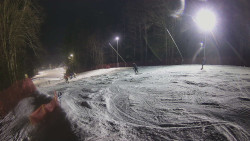 Prostřední část sjezdovky a snowpark