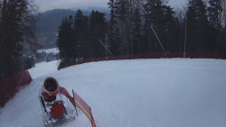 Prostřední část sjezdovky a snowpark