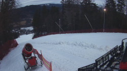 Prostřední část sjezdovky a snowpark