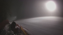 Prostřední část sjezdovky a snowpark