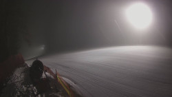 Prostřední část sjezdovky a snowpark