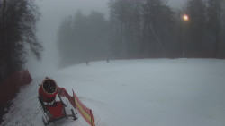 Prostřední část sjezdovky a snowpark