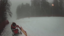 Prostřední část sjezdovky a snowpark