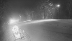 Prostřední část sjezdovky a snowpark