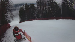 Prostřední část sjezdovky a snowpark