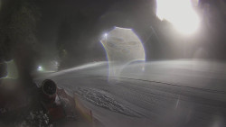 Prostřední část sjezdovky a snowpark