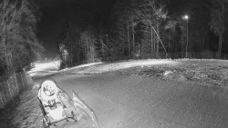 Prostřední část sjezdovky a snowpark