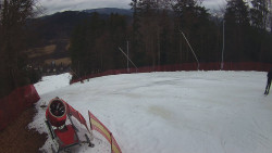 Prostřední část sjezdovky a snowpark
