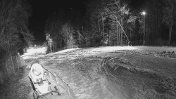 Prostřední část sjezdovky a snowpark